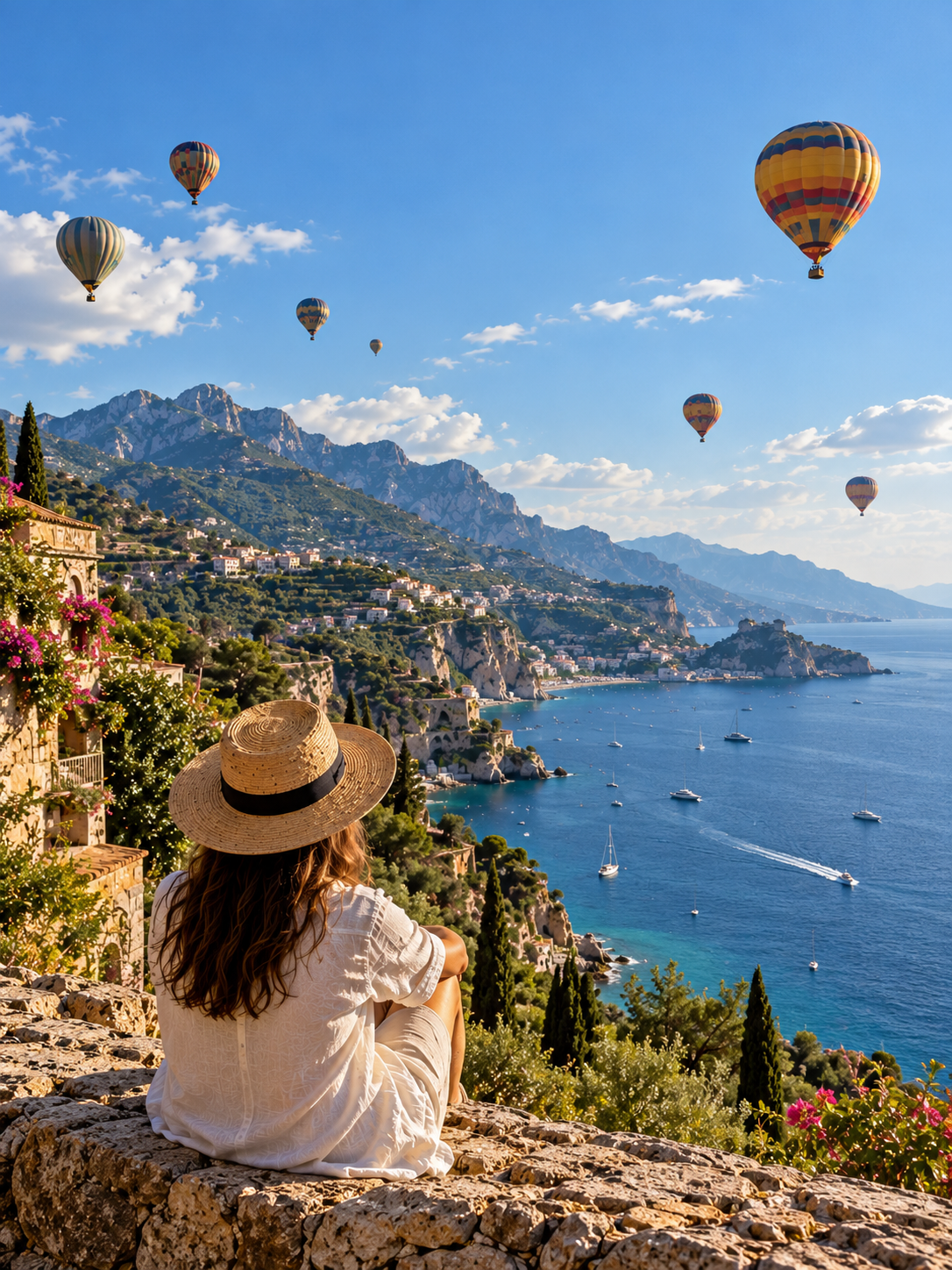 Mediterranean Coast Balloon Panorama